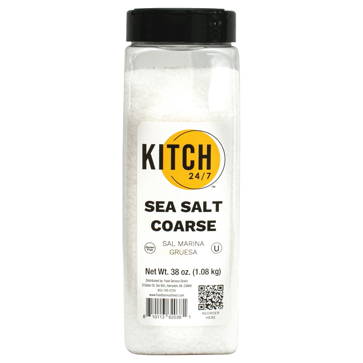 Coarse Sea Salt, 38 Ounce