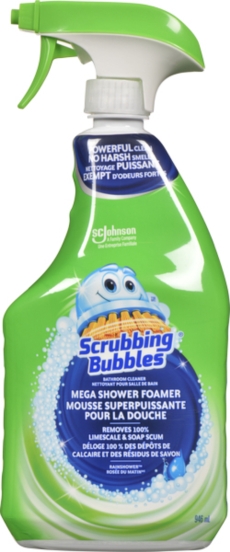 SCRUBBING BUBBLES MEGA SHOWER FOAMER TRIGGER WITH ULTRA CLING - RAINSHOWER