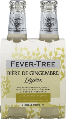 FEVER-TREE REFRESHINGLY LIGHT GINGER    BEER 4X200ML