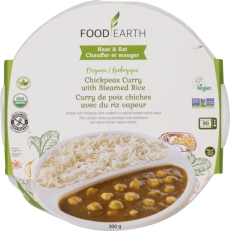 Chickpeas Curry with Steamed Rice