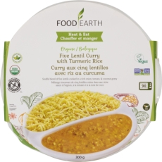 Five Lentil Curry with Turmeric Rice