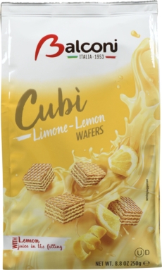 BALCONI WAFERS CUBI LEMON 250GR