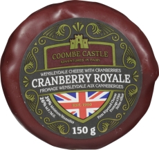 COOMBE CASTLE WENSLEYDALE WITH          CRANBERRIES WAXED TRUCKLE