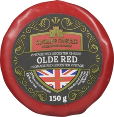 COOMBE CASTLE VINTAGE RED LEICESTER     WAXED TRUCKLE