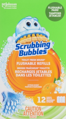 SCRUBBINB BUBBLES TOILET FRESH BRUSH FLUSHABLE REFILLS