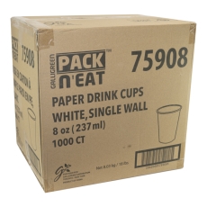 Paper Cup Single Wall White PE - 8oz