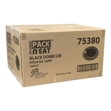 Lid PS Black Dome Hot Paper Cup 8 oz.