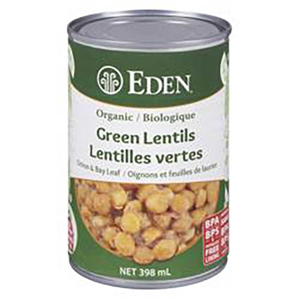 Organic Green Lentils with Onion and Bay Leaf