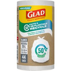 BAG WHITE SMALL 50% PLAST. RECYCLED 25LT