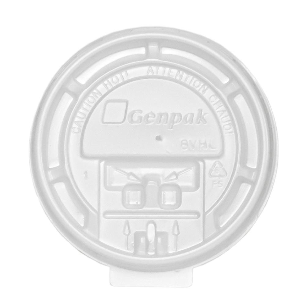 White HIPS Flat Lid for 7/8/9 oz Hot Drink Cup