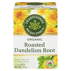 Organic Roasted Dandelion Root Herbal Tea Bags, 16 count