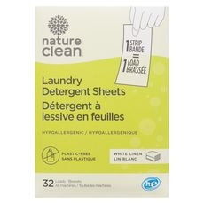 White Linen Laundry Detergent Sheets, 32 count
