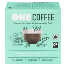 Organic Sumatran Blend Dark Roast Coffee Pod, 132 Gram