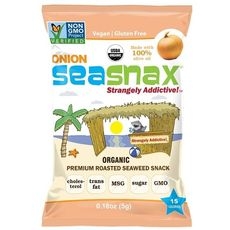 Organic Grab and Go Toasty Onion Seaweed Snack, 5 Gram
