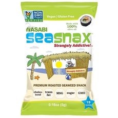 Grab and Go Wasabi Seaweed Snack, 5 Gram