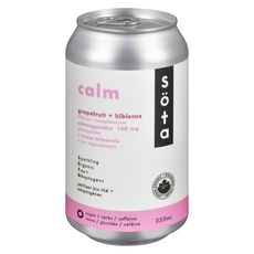 Organic Calm Grapefruit Hibiscus Sparkling Tea, 355 Milliliter