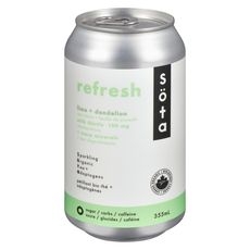 Organic Refresh Lime Dandelion Sparkling Tea, 355 Milliliter