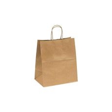 Twist Handle Paper Carry Out Bag, 10.2 x 6.5 x 12 inch