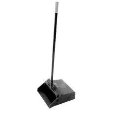36141003 Duo-Pan Plastic Black Upright Dust Pan with Metal Handle, 30 inch Length