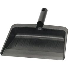 36143703 Flo-Pac Black Flexible Plastic Dustpan, 12 x 8 inch