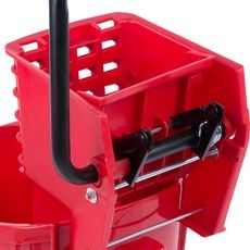3690805 Polypropylene Red Commercial Mop Bucket with Side-Press Wringer Combo, 26 Quart Capacity