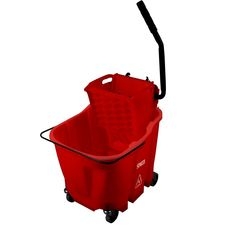 8690405 OmniFit Red Mop Bucket with Sidepress Wringer - Combo, 35 Qaurt Capacity
