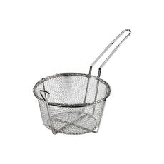 Round Nickel Plated Wire Fry Basket, 8.5 inch