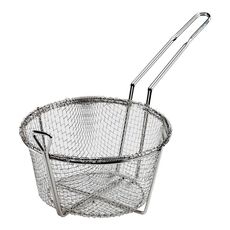 Round Nickel Plated Wire Fry Basket, 11.5 inch