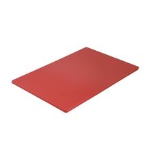 Polyethylene Medium Density Red Cutting Board, 18 x 24 x 0.5 inch