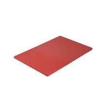 Polyethylene Medium Density Red Cutting Board, 12 x 18 x 0.5 inch