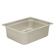 304 Stainless Steel 22 Gauge Heavy Weight Anti Jamming Half Size Steam Table Pan, 6 inch Deep