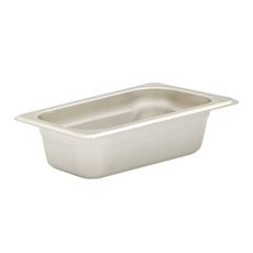 304 Stainless Steel 22 Gauge Heavy Weight Anti Jamming One Ninth Size Steam Table Pan, 2.5 inch Deep