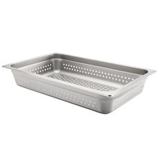 304 Stainless Steel Heavy Weight Anti Jamming Perforated Full Size Steam Table Pan, 4 inch Deep