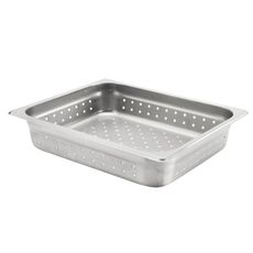 304 Stainless Steel 22 Gauge Half Size Perforated Steam Table Pan, 2.5 inch Deep