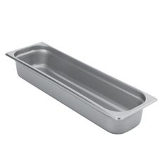 304 Stainless Steel 22 Gauge Half Size Heavy Weight Long Steam Table Pan, 2.5 inch Deep