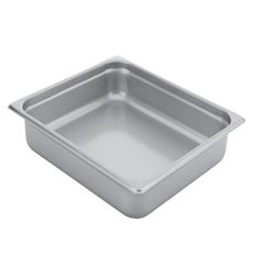 304 Stainless Steel 22 Gauge Anti Jamming Two Third Size Steam Table Pan, 4 inch Deep