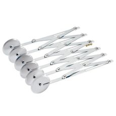 Stainless Steel 6-Wheel Dough Cutter, 2 inch