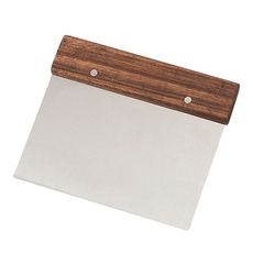 Stainless Steel Dough Scraper with Hardwood Handle, 5 x 7 inch