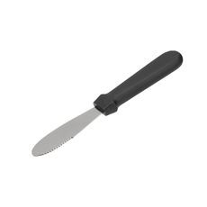 Serrated Sandwich Spreader with Black Handle, 9.5 inch Length