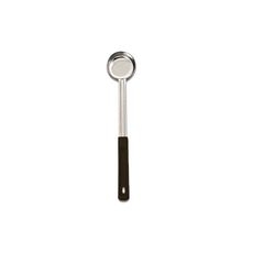 Stainless Steel One-Piece Perforated Portioner with Black Handle, 2 Ounce Capacity