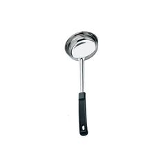 Stainless Steel One-Piece Solid Portioner with Black Handle, 3 Ounce Capacity
