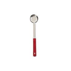 Stainless Steel One-Piece Perforated Portioner with Red Handle, 2 Ounce Capacity