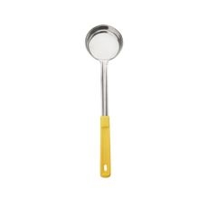Stainless Steel One Piece Portioner with Yellow Handle, 5 Ounce Capacity
