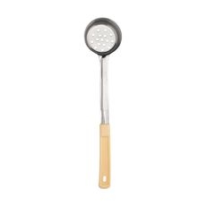 Stainless Steel One-Piece Perforated Portioner with Yellow Handle, 5 Ounce Capacity