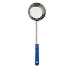 Stainless Steel One Piece Portioner with Blue Handle, 8 Ounce Capacity