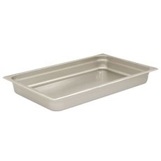 304 Stainless Steel 25 Gauge Anti Jamming Full Size Steam Table Pan, 2.5 inch Deep