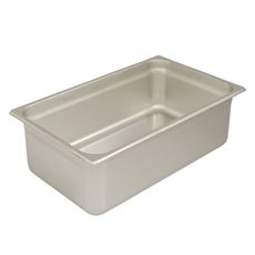 304 Stainless Steel 25 Gauge Anti Jamming Full Size Steam Table Pan, 6 inch Deep