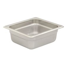 304 Stainless Steel 25 Gauge Anti Jamming One Sixth Size Steam Table Pan, 2.5 inch Deep