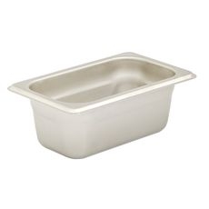 304 Stainless Steel 25 Gauge Anti Jamming One Ninth Size Steam Table Pan, 2.5 inch Deep