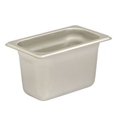 304 Stainless Steel 25 Gauge Anti Jamming One Ninth Size Steam Table Pan, 4 inch Deep